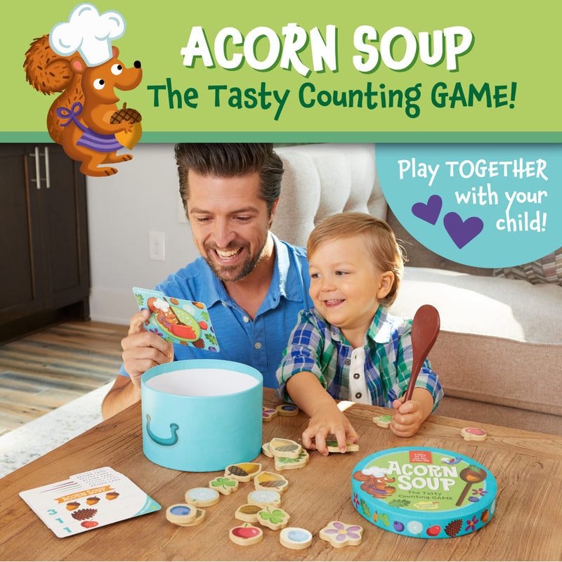 Peaceable Kingdom Acorn Soup â€“ Game for You and Your 2 + Year Old â€“ Fun Toddler Games Ages 2â€“4 That Teach Numbers and Counting Skills - Image 2